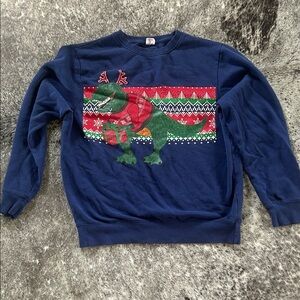 Holiday Time Navy Dinosaur Christmas Sweatshirt